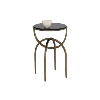 SUNPAN Alicent Marble Top Round End Table