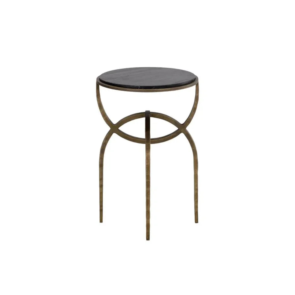 SUNPAN Alicent Marble Top Round End Table