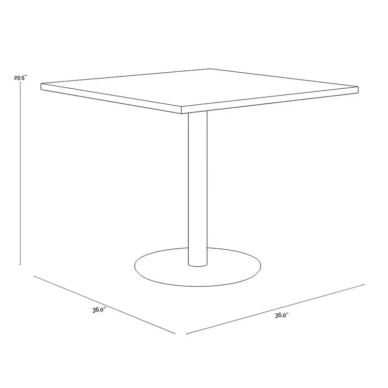 Corina Durable Iron Square Bistro Table