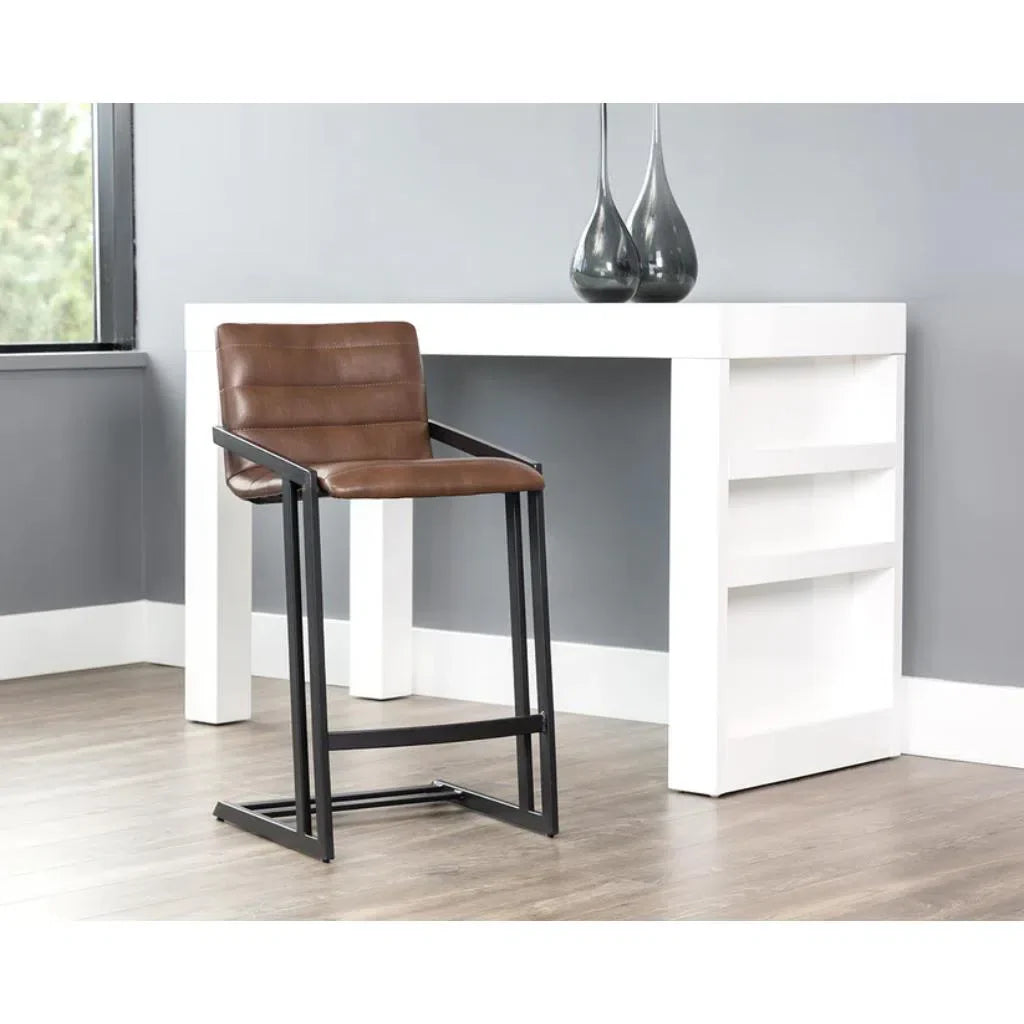 Webber Leather Upholstered Counter Stool