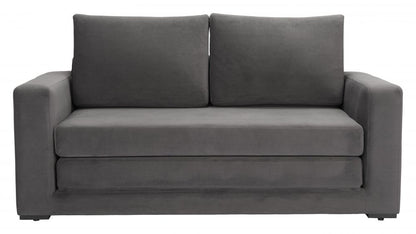 Jide Wood Grey Sleeper Sofa