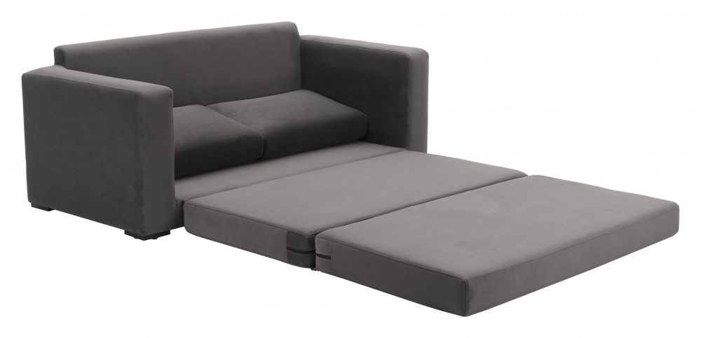 Jide Wood Grey Sleeper Sofa