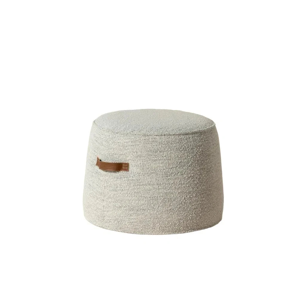 Mitchell Leather Upholstered Round Ottoman