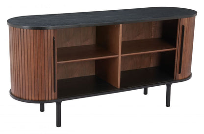 Koriana Wood Black and Walnut Sideboard