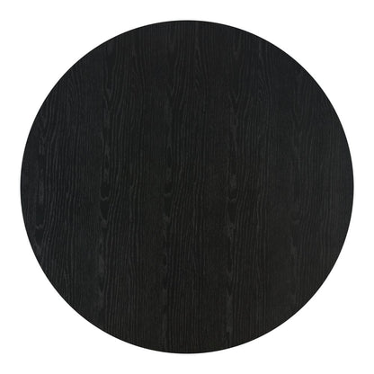 Nejaus Wood Black and Walnut Round Coffee Table