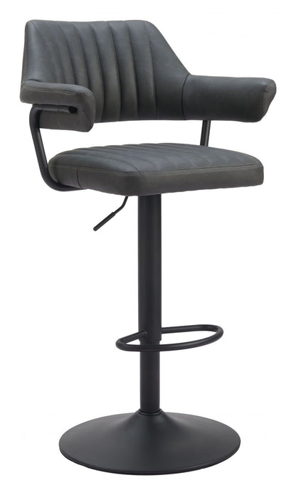 Zuo Modern Erret Grey Polyurethane Adjustable Barstool