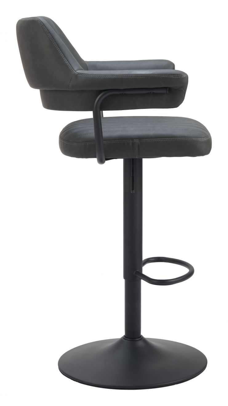Zuo Modern Erret Grey Polyurethane Adjustable Barstool