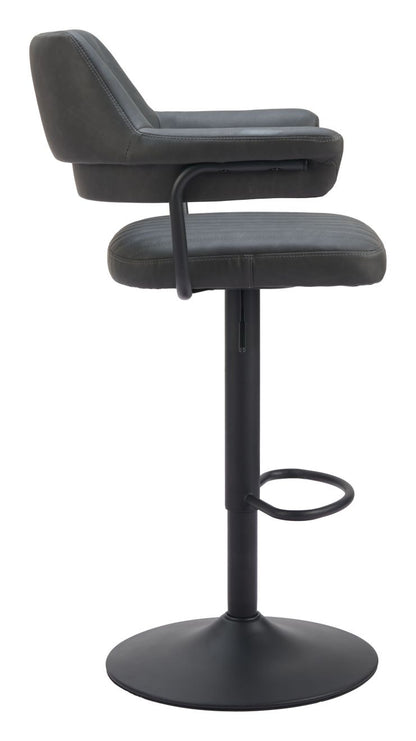 Zuo Modern Erret Grey Polyurethane Adjustable Barstool
