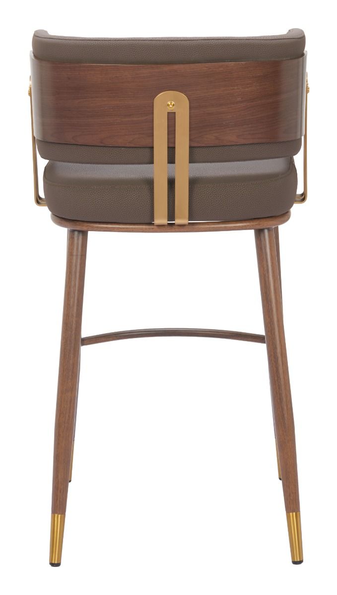 Brew Wood and Steel Brown Barstool (Set of 2)