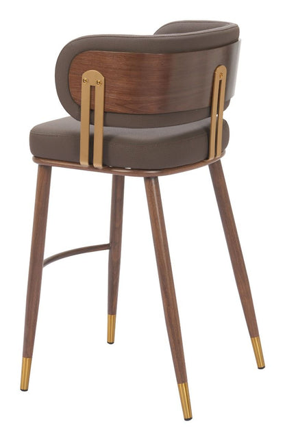 Brew Wood and Steel Brown Barstool (Set of 2)