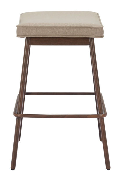 Divat Wood and Steel Beige Counter Stool (Set of 2)