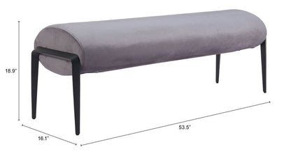 Glatt Wood and Steel Grey Bench