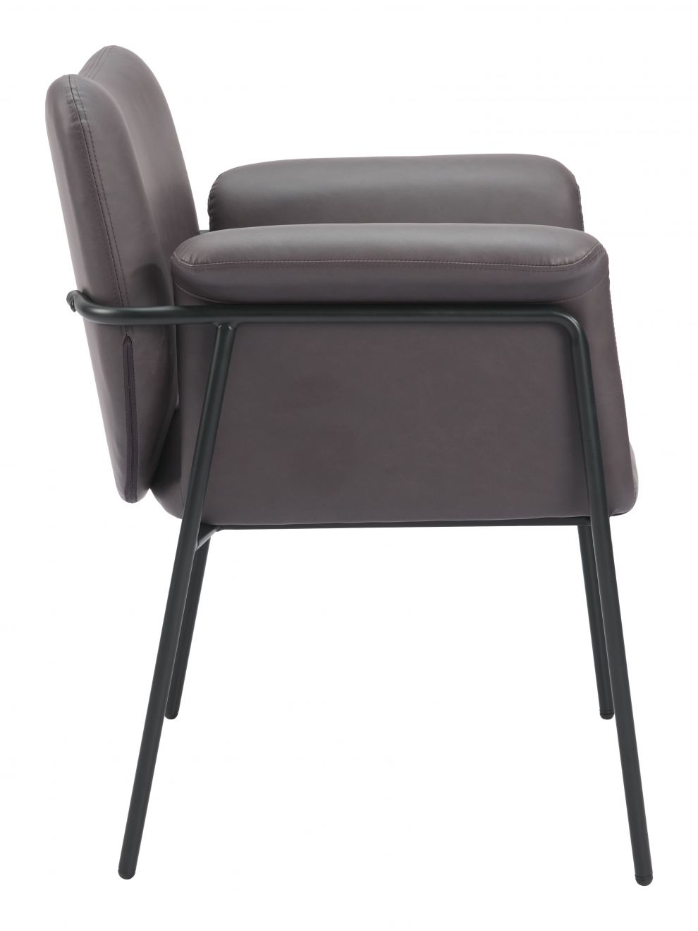 Heritage Wood and Steel Brown Accent Arm Chair