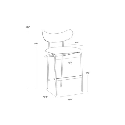 Gibbons Leather Unique Counter Stool