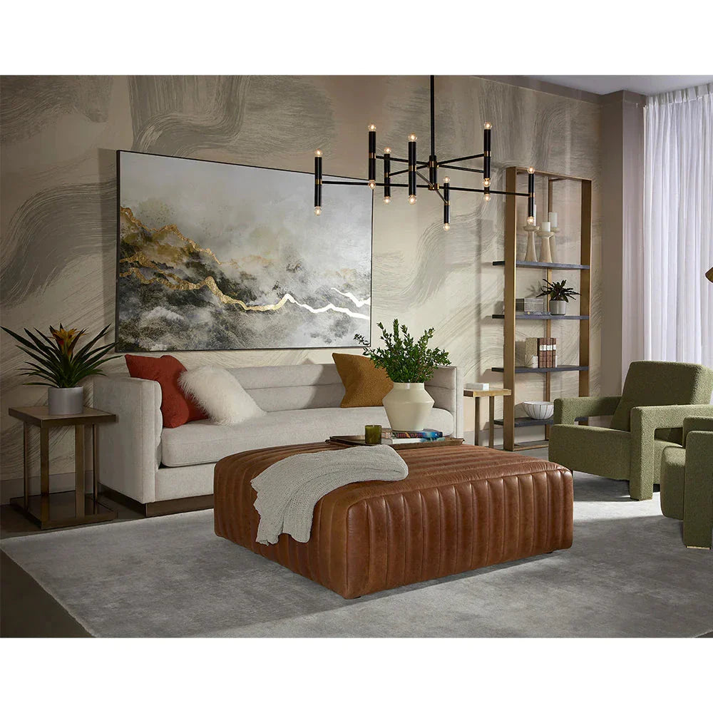 SUNPAN Kamali Side Table Marble  Gold Stainless Steel