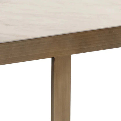 SUNPAN Kamali Side Table Marble  Gold Stainless Steel