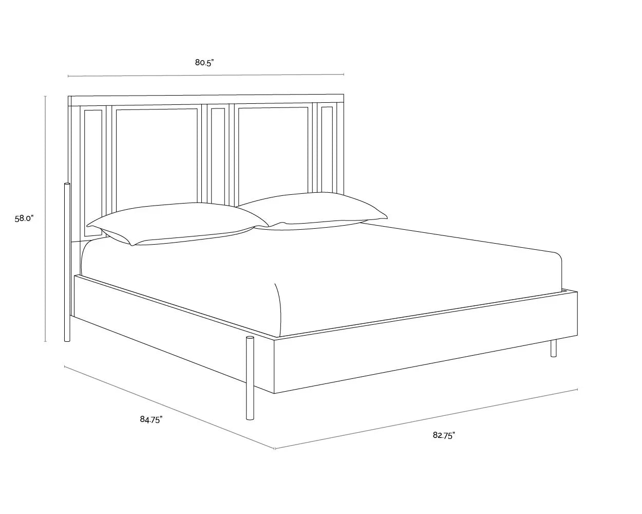 Avida Bed King Gold Black Natural Rattan Oak Frame