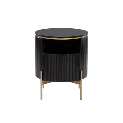 Paloma Wooden Steel Round End Table