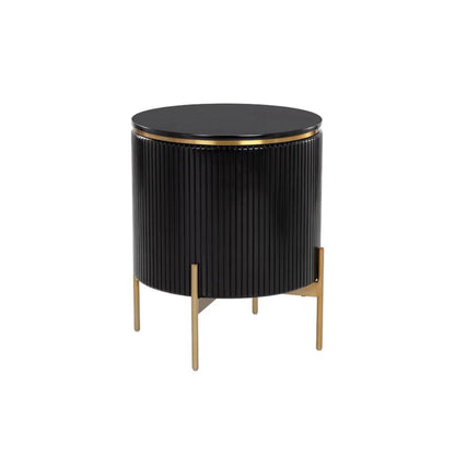 Paloma Wooden Steel Round End Table