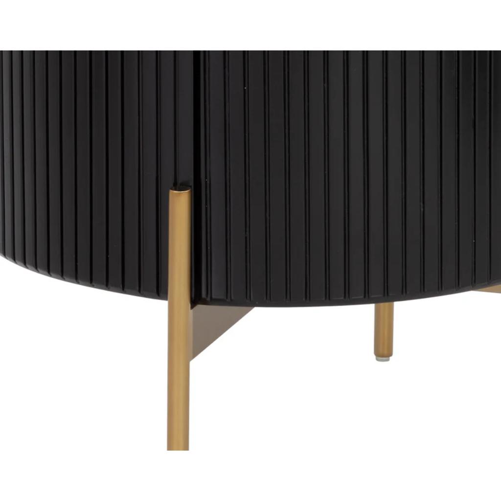 Paloma Wooden Steel Round End Table