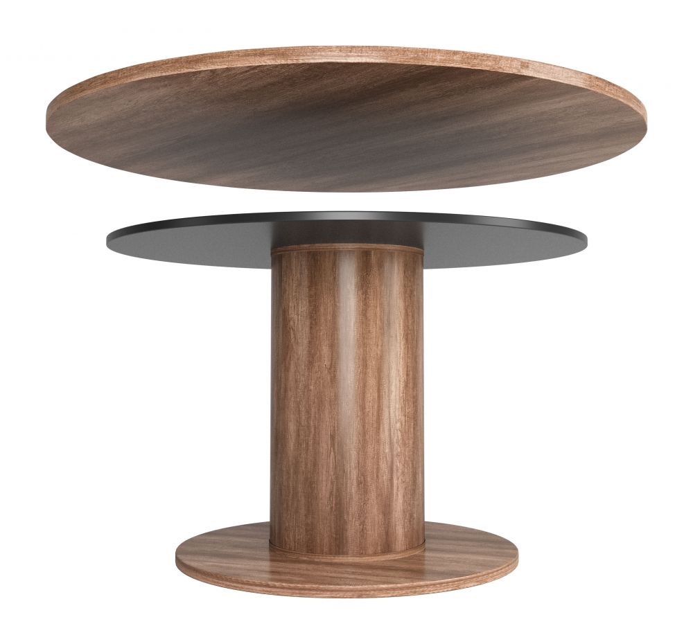 Vault 2 in 1 Wood Brown Round Table