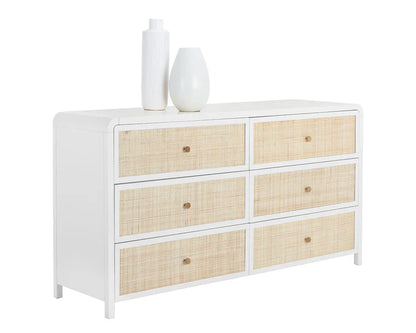 Tierra Wooden Rattan Stylish Dresser