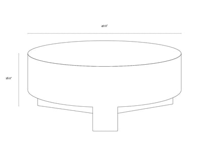 Mirella Coffee Table With White Marble