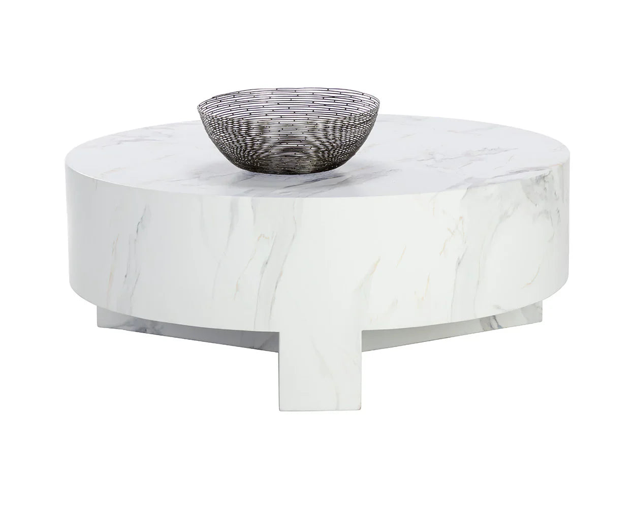 Mirella Coffee Table With White Marble Finish