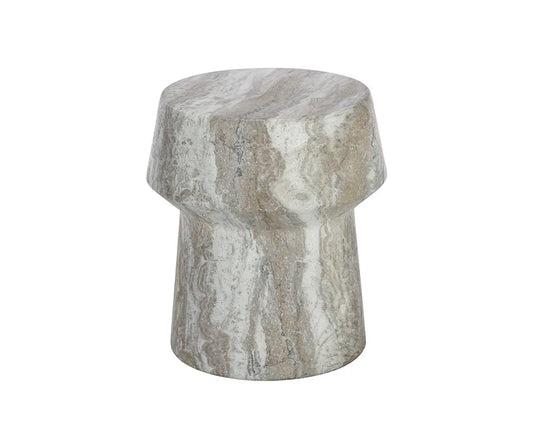 Brie End Table - Contemporary Grey Concrete Design