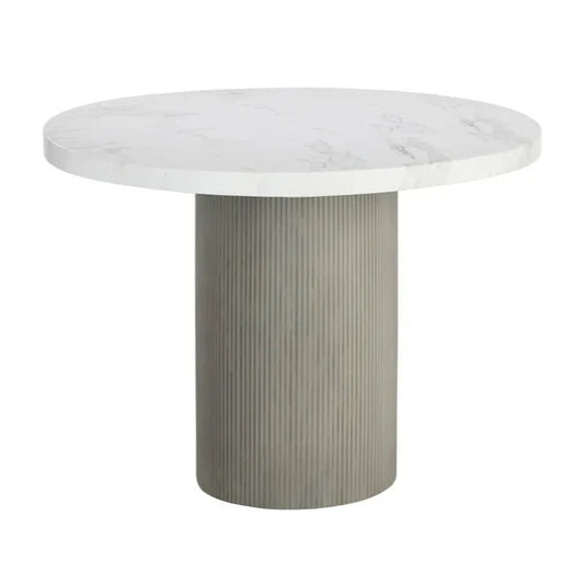 Nicolette Concrete Outdoor Round Dining Table