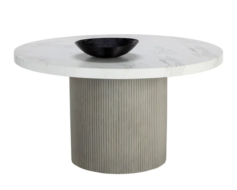 SUNPAN Nicolette Concrete Outdoor Round Dining Table