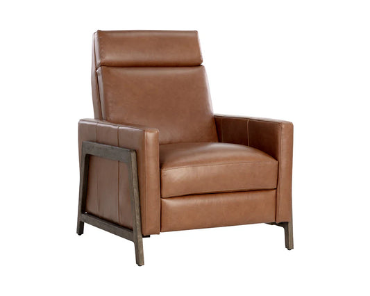 Brandon Recliner Shalimar Tobacco Leather Modern Chair