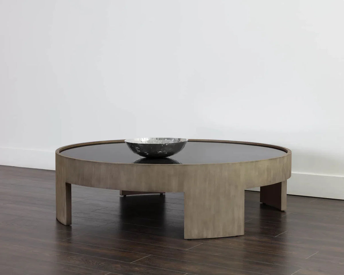 SUNPAN Brunetto Wooden Large Round Coffee Table