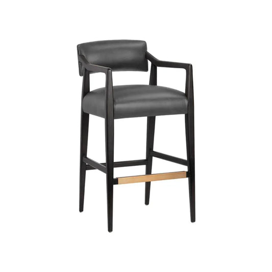 Keagan Leather Upholstered Barstool