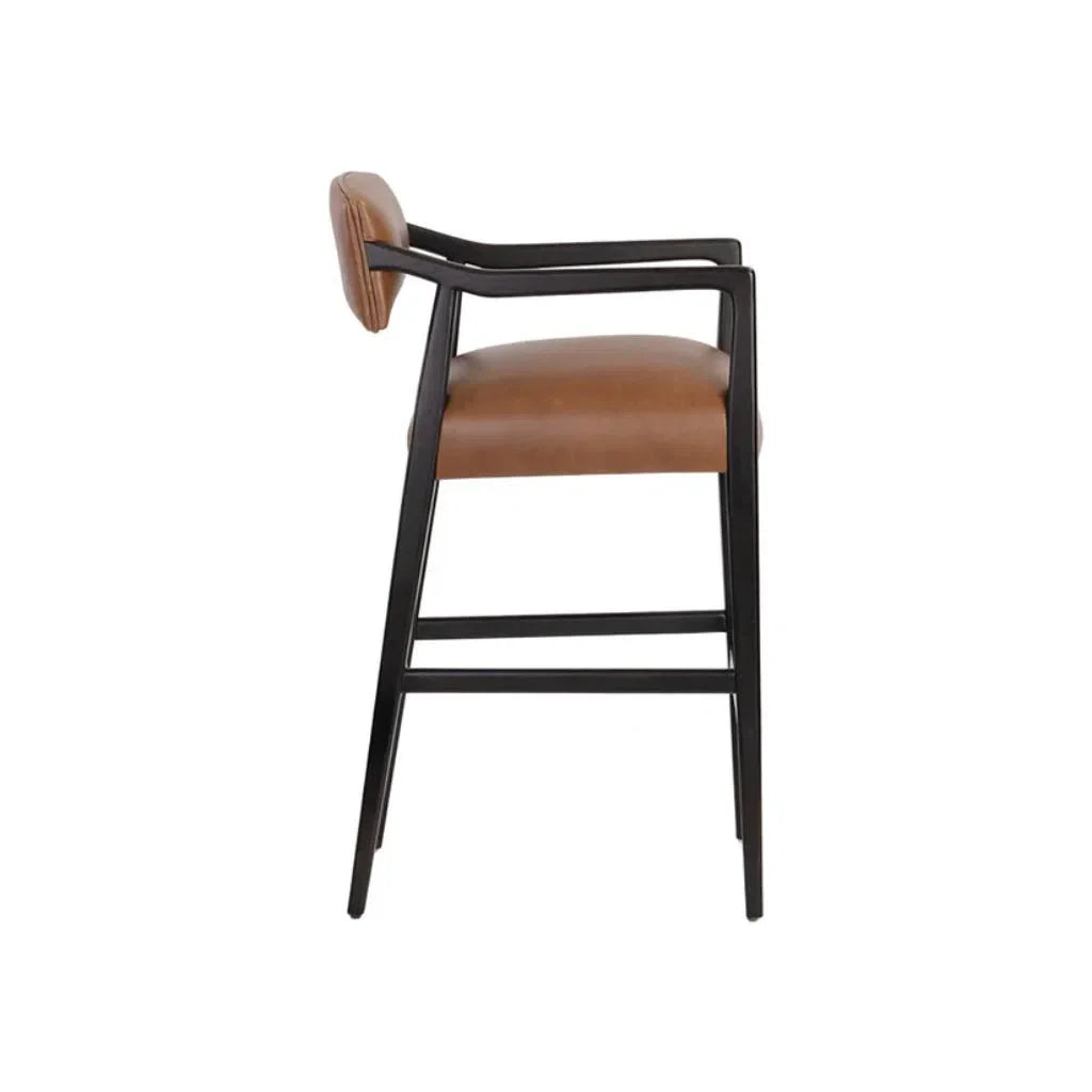 Keagan Leather Upholstered Barstool