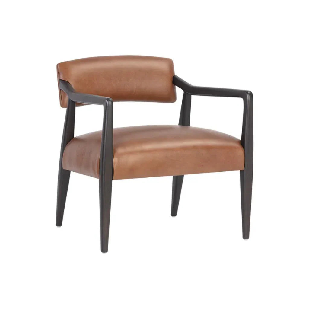 Keagan Leather Upholstered Lounge Chair