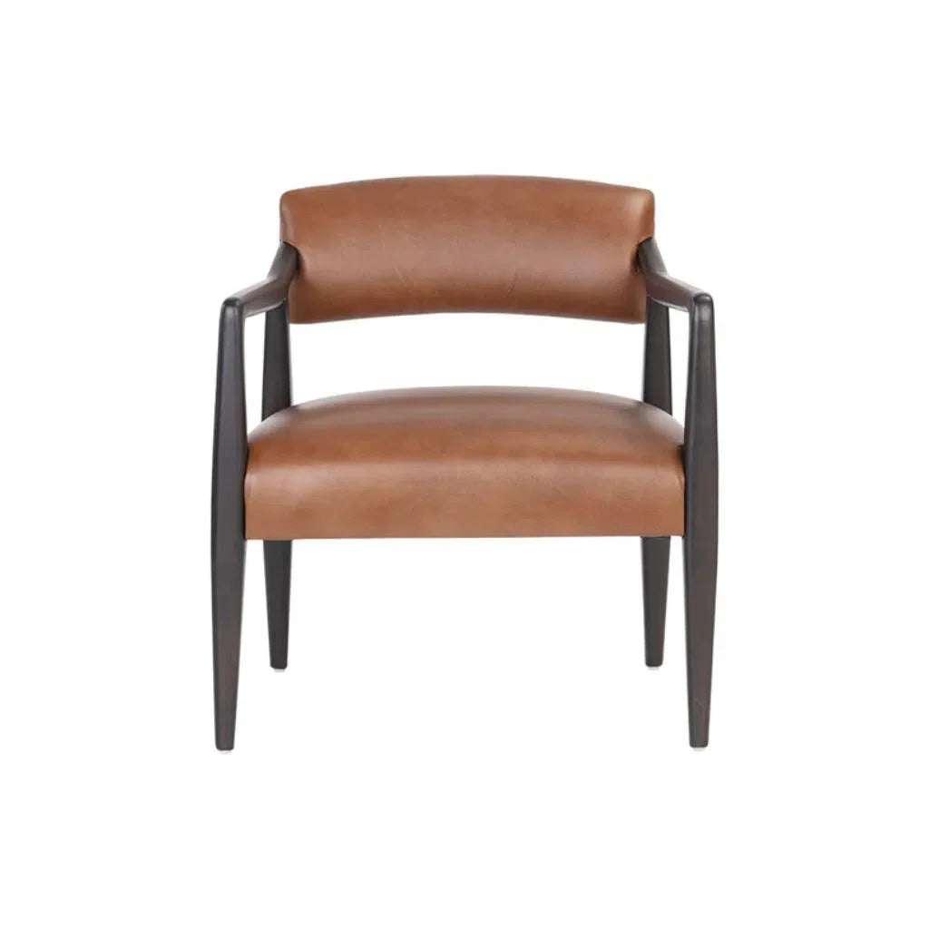 Keagan Leather Upholstered Lounge Chair