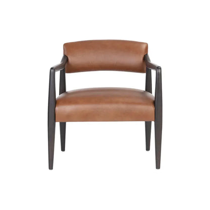 Keagan Leather Upholstered Lounge Chair