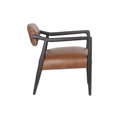 Keagan Leather Upholstered Lounge Chair