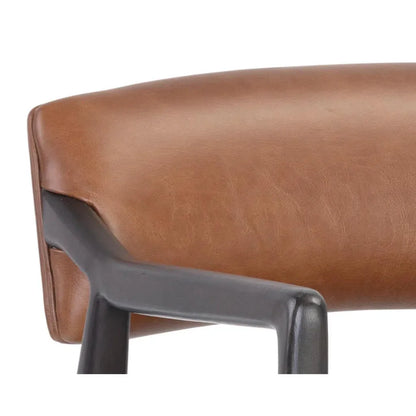 Keagan Leather Upholstered Lounge Chair