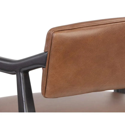 Keagan Leather Upholstered Lounge Chair