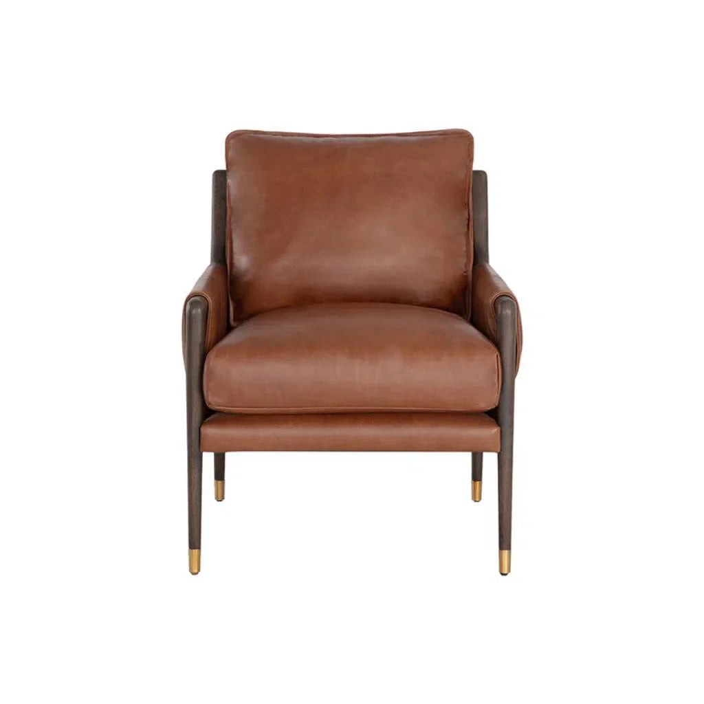 Mauti Leather Upholstered Modern Armchair