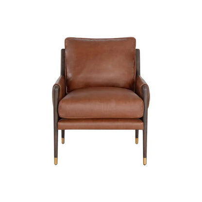 Mauti Leather Upholstered Modern Armchair