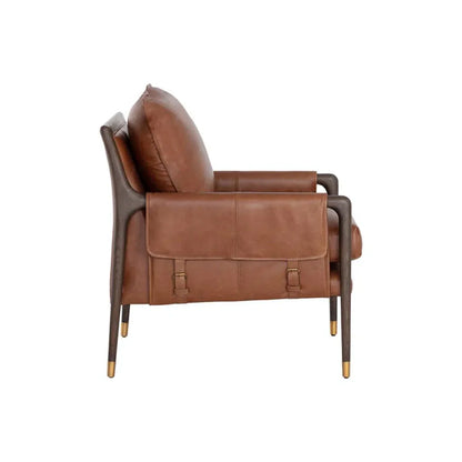 Mauti Leather Upholstered Modern Armchair