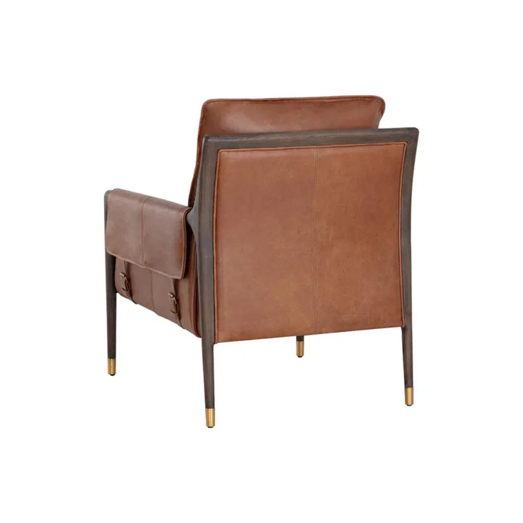 Mauti Leather Upholstered Modern Armchair