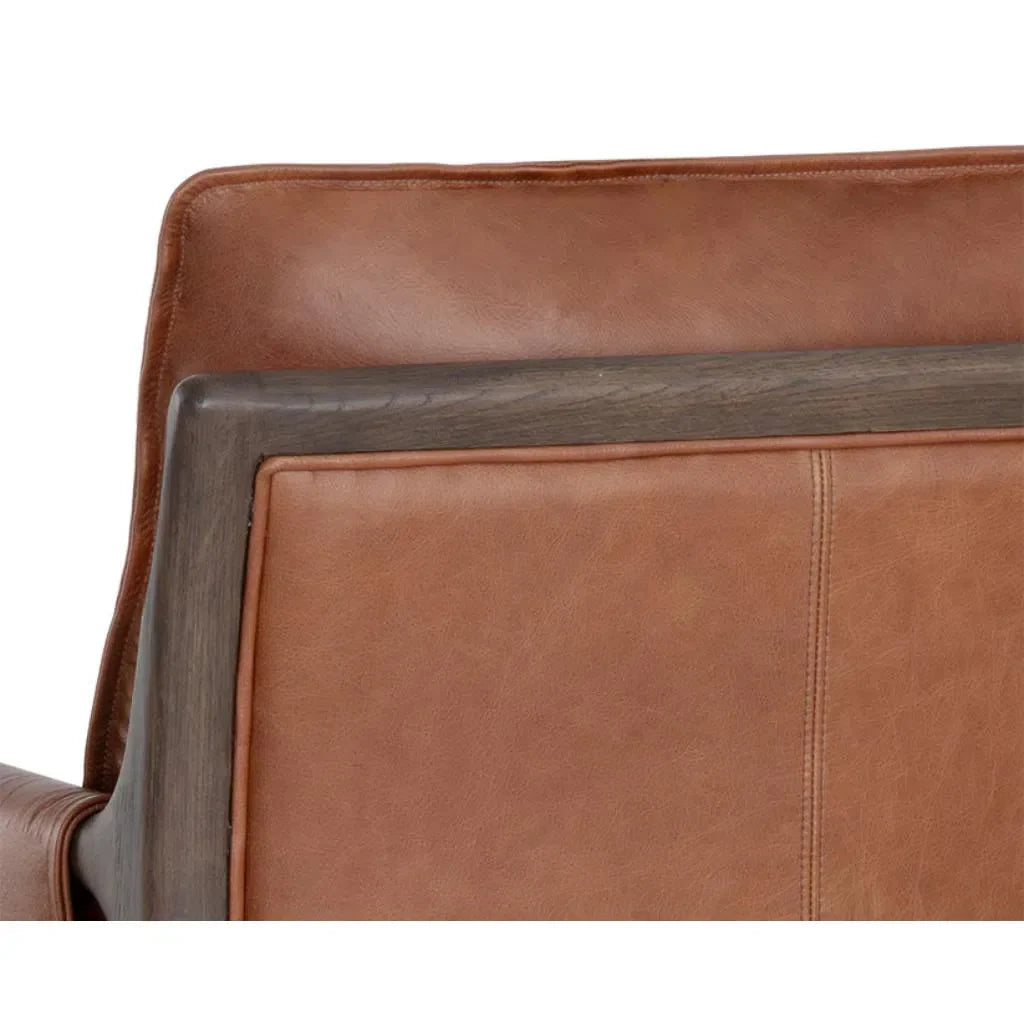 Mauti Leather Upholstered Modern Armchair