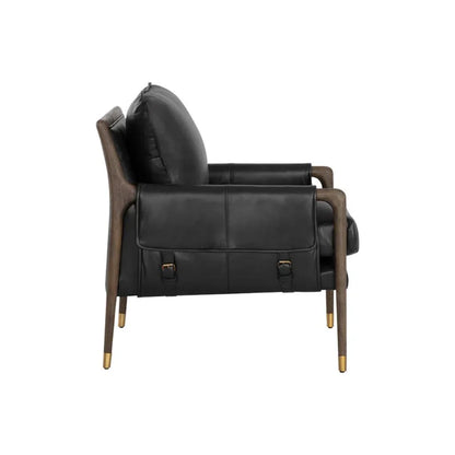 Mauti Leather Upholstered Modern Armchair