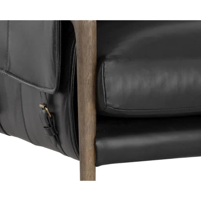 Mauti Leather Upholstered Modern Armchair