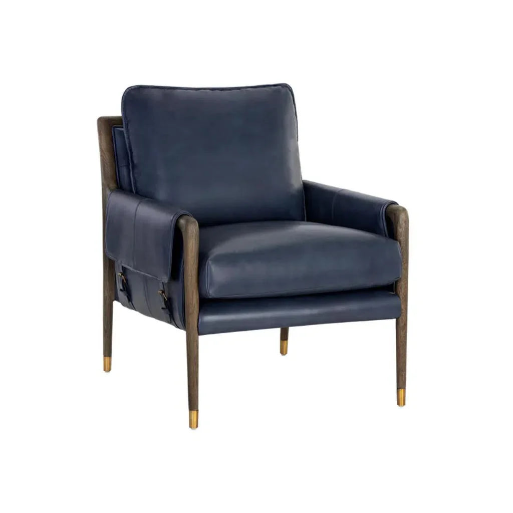 Mauti Leather Upholstered Modern Armchair