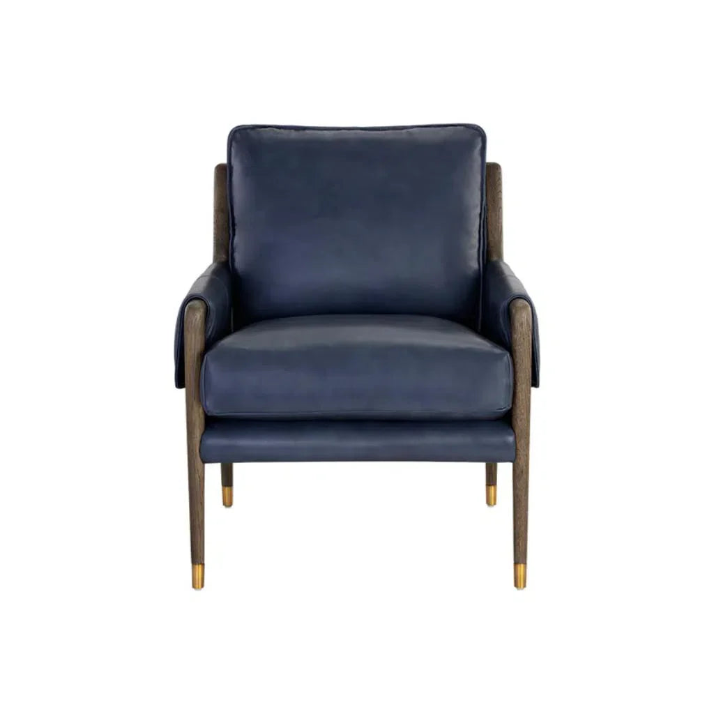 Mauti Leather Upholstered Modern Armchair